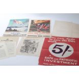 Group of First and Second World War Savings and Recruitment related ephemera to include an enlistmen