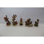 Five Hummel figures - Culprits, Out Of Danger, Be Patient, Little Goat Herder and Eventide