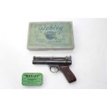 Webley & Scott, Webley "Senior" .177 Air Pistol, with chequered Bakelite grips, metalwork retaining