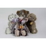 Teddy Bears - Charlie Bears 2010/11 Olly and Molly, Ragsy and Abhay. Allwith tags and labels.