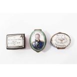 Three 18th/19th Century Bilston enamel boxes