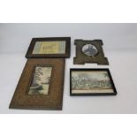 Box of framed Indian pictures and watercolours