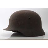 Second World War Nazi M40 pattern Waffen SS single decal steel helmet with metal headband, named und