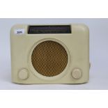 Vintage Bush radio in cream Bakelite case