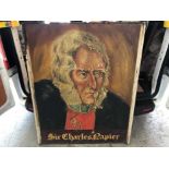 Large 20th century hand painted pub sign- 'Sir Charles Papier'