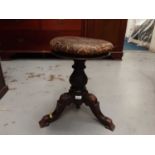 Victorian dressing table and Victorian piano stool with adjustable seat