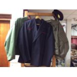 Aircrew jacket, Royal Mail Blazer, gas mask etc