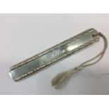 Good quality silver plated bookmark engraved ‘Allen”
