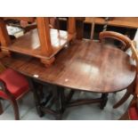 Oak drop leaf dining table