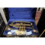 Boosey & Hawkes trumpet in case