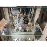 Collection of art glass scent bottles including Royal Brierly