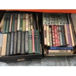 Two boxes of various folio society, to include Charles Dickens, Charlotte Bronte, Thomas Hardy etc.