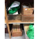 Selection of slides, Classic projector and boxes of odds and ends