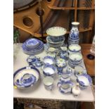 Spode Italian, Delft and other blue and white tea and dinnerware
