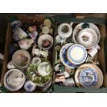 Four boxes mixed china, tea ware, ornaments and sundries