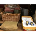 Army canteen and bully kit, plus Luciano his and hers watches and six goblets