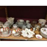 Worcester dinner ware, Victorian tea set, blue and white china etc
