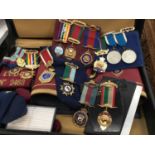 Collection Order of Buffalos medals and other items in briefcase