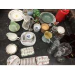 Assorted china and glassware