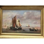 19th century style oil on panel - Marine Scene