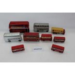 Diecast unboxed selection of Bus models- various manufacturers (qty)