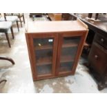 Glazed hanging bookcase (reputably from the Suffolk Ferry) plus a folding card table