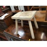 Pine milking stool