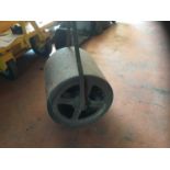 Antique lawn roller with iron frame