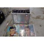 Two cases of LP records including Elvis Presley and Rod Stewart- including some scarcer Elvis