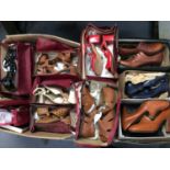 Large collection vintage ladies shoes including Trickers, Lady Tricker etc