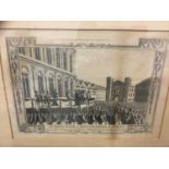 19th century engravings, framed. (5)