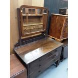 Early 20th century mahogany dressing table with mirror