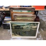 David Shepard - Low Tide, Polperro orient together with other prints and pictures