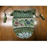 Victorian beadwork purse