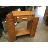 1930s oak umbrella stand/ hall table with drawer and needlework table