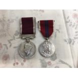 George VI long service medal and 1953 Coronation medal