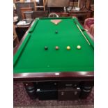 Billiard table with slate base