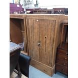 Pair of hardwood wardrobes