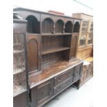 1920's oak two height dresser