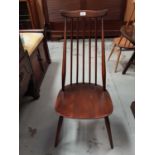 Set of four Ercol stick back chairs