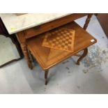 Two tier occasional table with chess board top