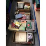 Collection of books, mostly 20th century fiction, and a box of ephemera and prints