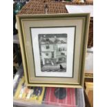 Three French Cats 30/150, Eileen Greenwood engraving, L.S. Lowry photographic print, together with o