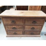 Hardwood sideboard of six drawers