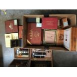 Box of cigar boxes and cutters