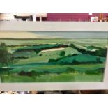 English School, Contemporary oil on canvas, landscape, 29 x 60cm, framed