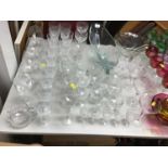 Quantity of cut and other glassware