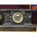Victorian slate mantel clock