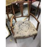 Edwardian inlaid nursing chair