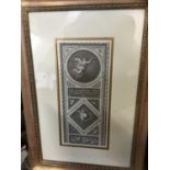 Set of four decorative engravings of Classicial friezes